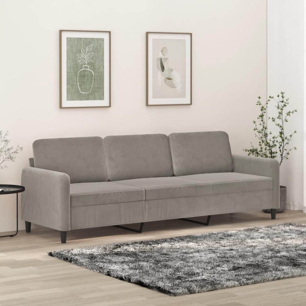 vidaXL 3-Seater Sofa Light Gray 82.7