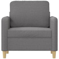 Vidaxl Sofa Chair Light Gray 23.6 Fabric