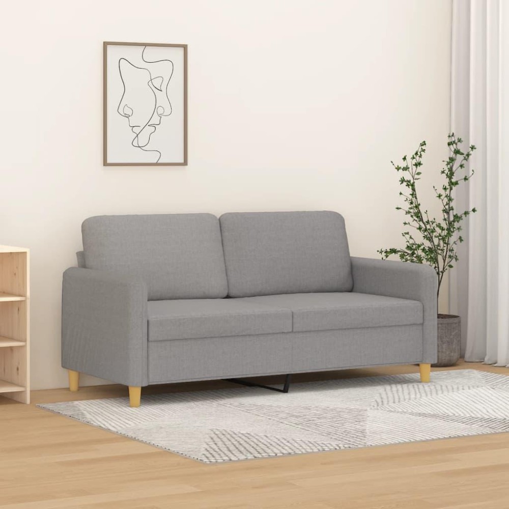 vidaXL 2-Seater Sofa Light Gray 55.1