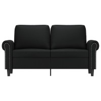 vidaXL 2-Seater Sofa Black 47.2