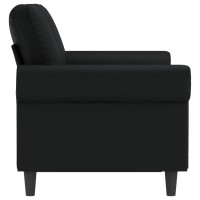 vidaXL 2-Seater Sofa Black 47.2