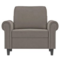 Vidaxl Sofa Chair Light Gray 23.6 Velvet