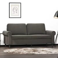 vidaXL 2-Seater Sofa Dark Gray 55.1