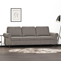 Vidaxl 3-Seater Sofa Light Gray 70.9 Velvet