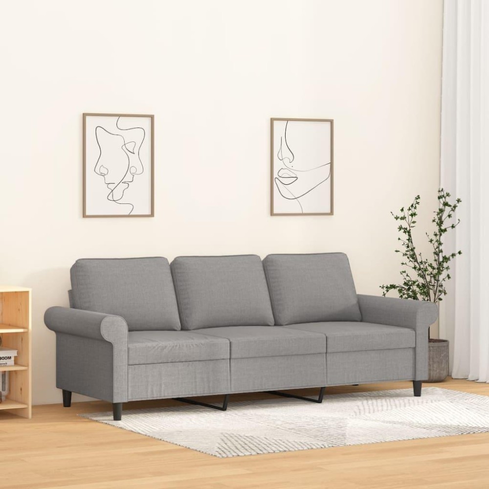 vidaXL 3-Seater Sofa Light Gray 70.9