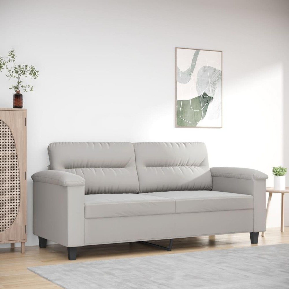 vidaXL 2-Seater Sofa Light Gray 55.1