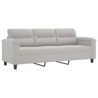 vidaXL 3-Seater Sofa Light Gray 70.9