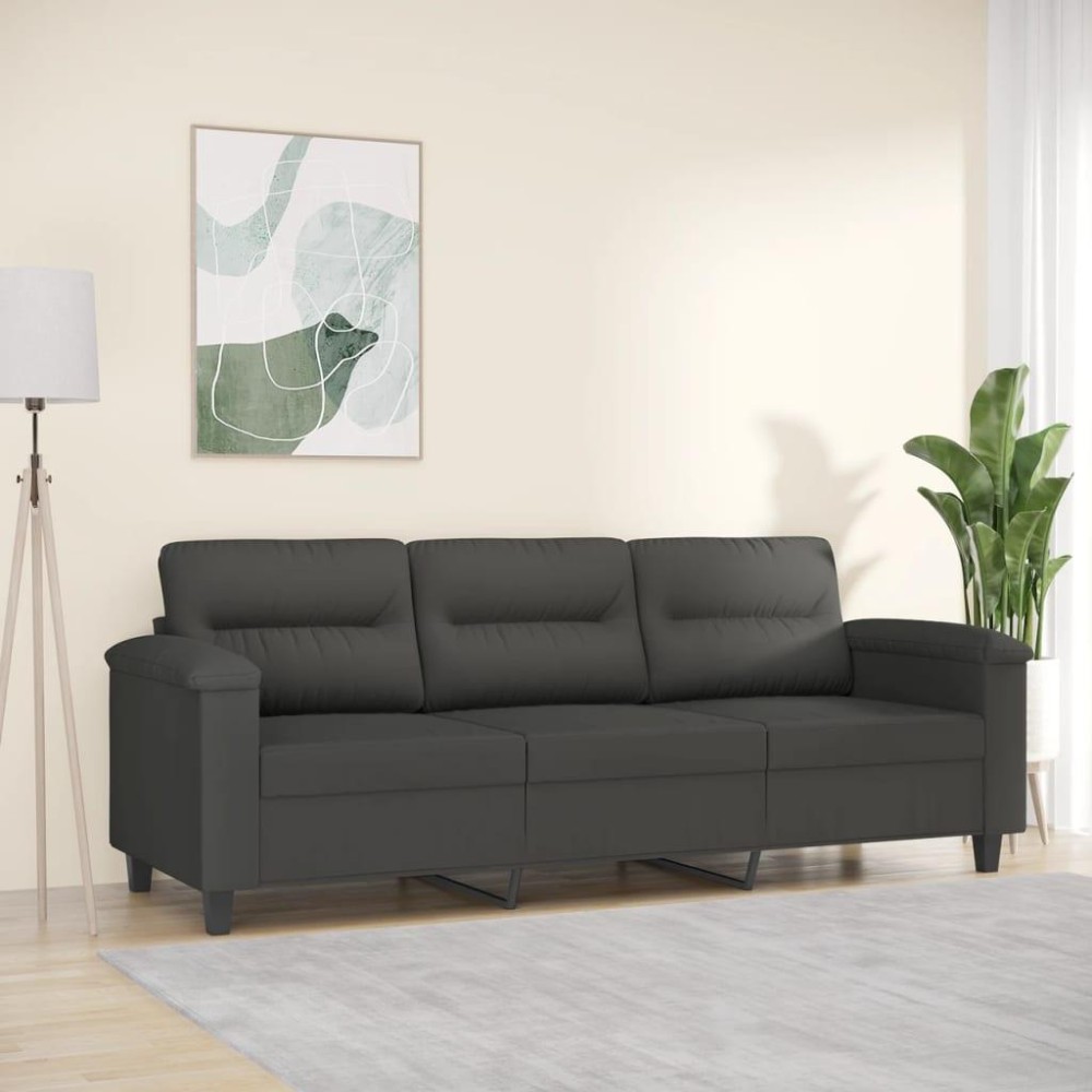 vidaXL 3-Seater Sofa Dark Gray 70.9