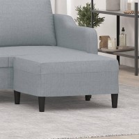 vidaXL Footstool Light Gray 27.6