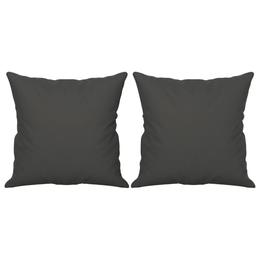 vidaXL Throw Pillows 2 pcs Dark Gray 15.7