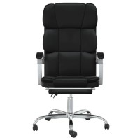 Vidaxl Reclining Office Chair Black Faux Leather