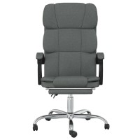 Vidaxl Reclining Office Chair Dark Gray Fabric