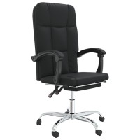 Vidaxl Reclining Office Chair Black Faux Leather