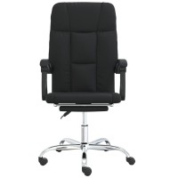 Vidaxl Reclining Office Chair Black Faux Leather