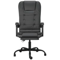 vidaXL Massage Reclining Office Chair Black Faux Leather