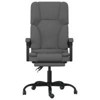 vidaXL Massage Reclining Office Chair Dark Gray Fabric