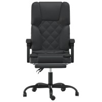 Vidaxl Massage Reclining Office Chair Black Faux Leather