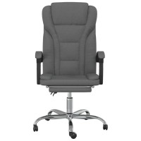 Vidaxl Reclining Office Chair Dark Gray Fabric