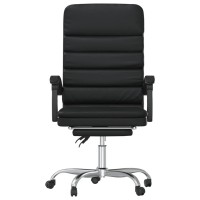 vidaXL Massage Reclining Office Chair Black Faux Leather