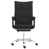 Vidaxl Reclining Office Chair Black Faux Leather