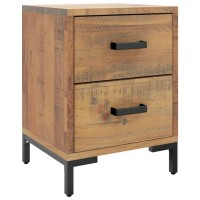 Vidaxl Bedside Cabinet Brown 14.2X11.8X17.7 Solid Wood Pine