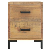 Vidaxl Bedside Cabinet Brown 14.2X11.8X17.7 Solid Wood Pine