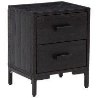 vidaXL Bedside Cabinet Black 14.2