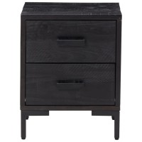 vidaXL Bedside Cabinet Black 14.2