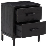 vidaXL Bedside Cabinet Black 14.2