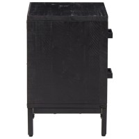 vidaXL Bedside Cabinet Black 14.2