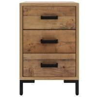 Vidaxl Bedside Cabinet Brown 15.7X11.8X21.7 Solid Wood Pine