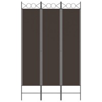 Vidaxl 3-Panel Room Divider Brown 47.2X78.7 Fabric