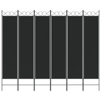 Vidaxl 6-Panel Room Divider Black 94.5X78.7 Fabric