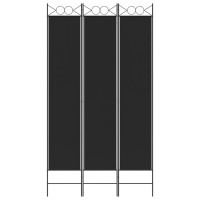 Vidaxl 3-Panel Room Divider Black 47.2X86.6 Fabric