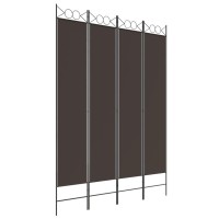 Vidaxl 4-Panel Room Divider Brown 63X86.6 Fabric