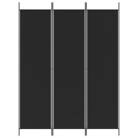 Vidaxl 3-Panel Room Divider Black 59.1X78.7 Fabric