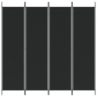 Vidaxl 4-Panel Room Divider Black 78.7X78.7 Fabric