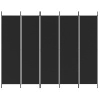 Vidaxl 5-Panel Room Divider Black 98.4X78.7 Fabric