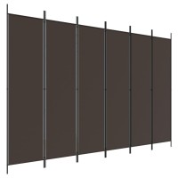 Vidaxl 6-Panel Room Divider Brown 118.1X78.7 Fabric