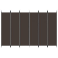 Vidaxl 6-Panel Room Divider Brown 118.1X78.7 Fabric
