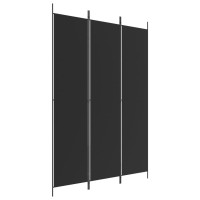 Vidaxl 3-Panel Room Divider Black 59.1X86.6 Fabric
