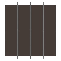 Vidaxl 4-Panel Room Divider Brown 78.7X86.6 Fabric