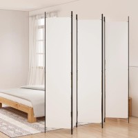 Vidaxl 5-Panel Room Divider White 98.4X86.6 Fabric
