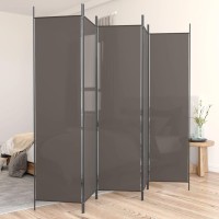 Vidaxl 5-Panel Room Divider Anthracite 98.4X86.6 Fabric