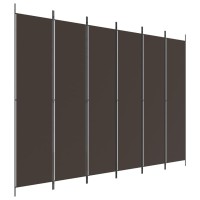 Vidaxl 6-Panel Room Divider Brown 118.1X86.6 Fabric
