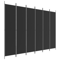 Vidaxl 6-Panel Room Divider Black 118.1X86.6 Fabric