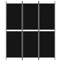 Vidaxl 3-Panel Room Divider Black 59.1X70.9 Fabric