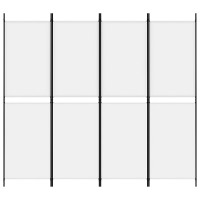 Vidaxl 4-Panel Room Divider White 78.7X70.9 Fabric