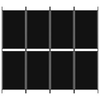 Vidaxl 4-Panel Room Divider Black 78.7X70.9 Fabric