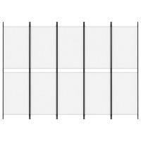 Vidaxl 5-Panel Room Divider White 98.4X70.9 Fabric